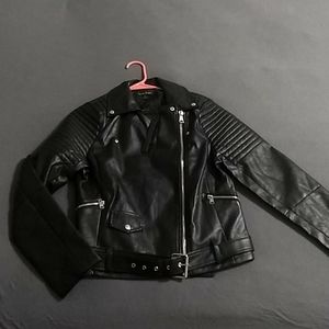 Faux Leather Biker Jacket